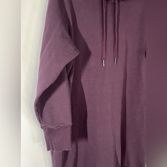 Universal Standard Sweatshirt Dress - M (2X) - dark purple french terry hooded - Picture 6 of 16